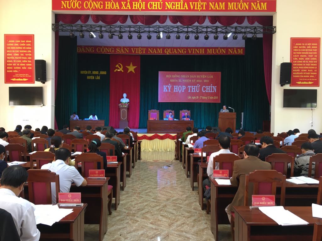 Toàn cảnh kỳ họp thứ Chín HĐND Huyện Lắk năm 2019