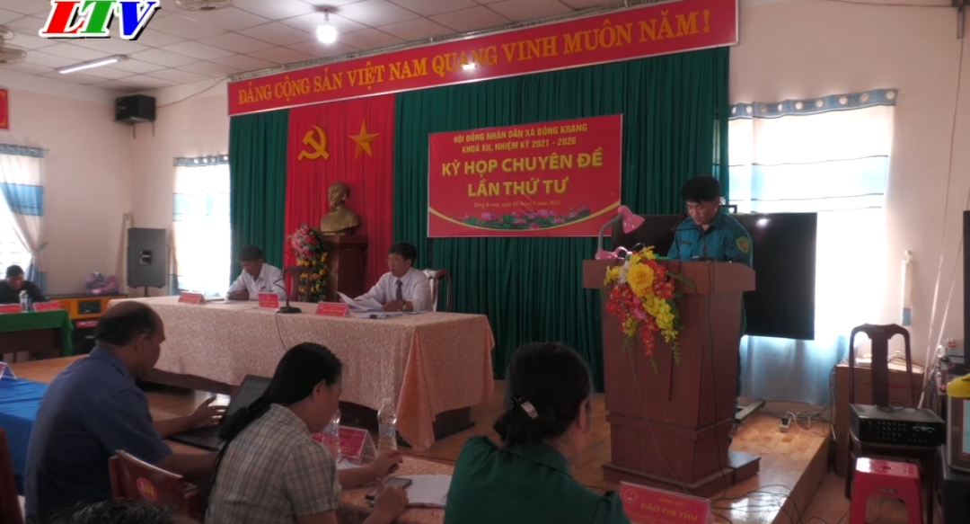 HĐND xã Bông Krang tổ chức kỳ họp chuyên đề khoá XII, nhiệm kỳ 2021 – 2026