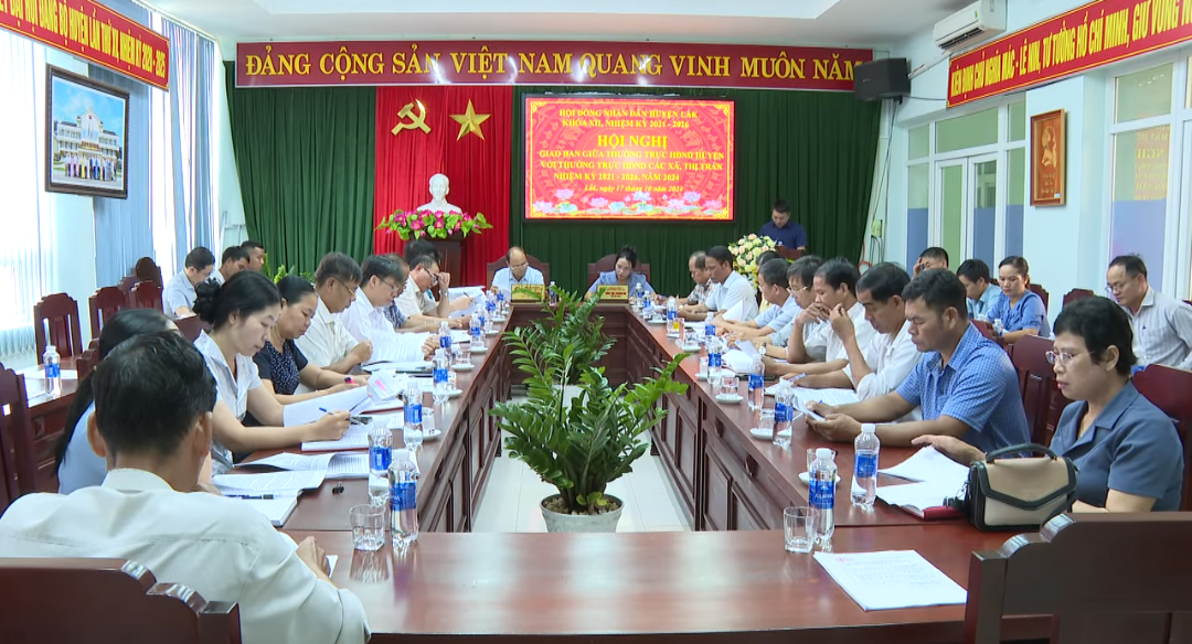 Hội nghị giao ban giữa Thường trực HĐND huyện và Thường trực HĐND các xã, thị trấn, nhiệm kỳ 2021 – 2026, năm 2024