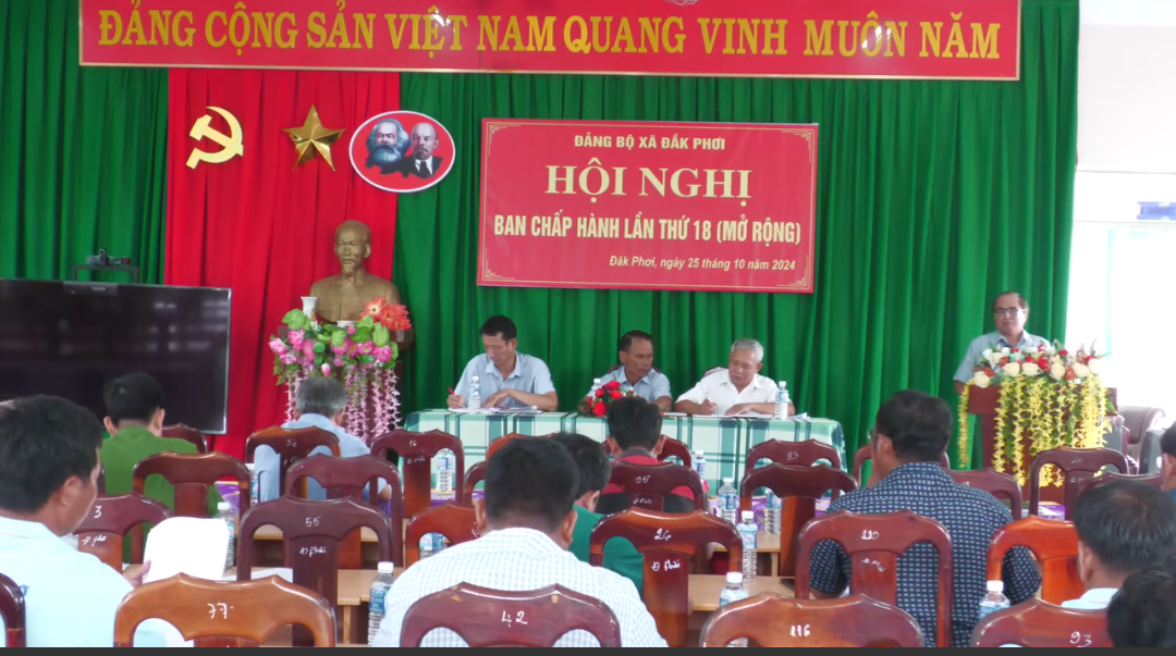 Xã Đắk Phơi tổ chức Hội nghị ban chấp hành mở rộng lần thứ XVIII