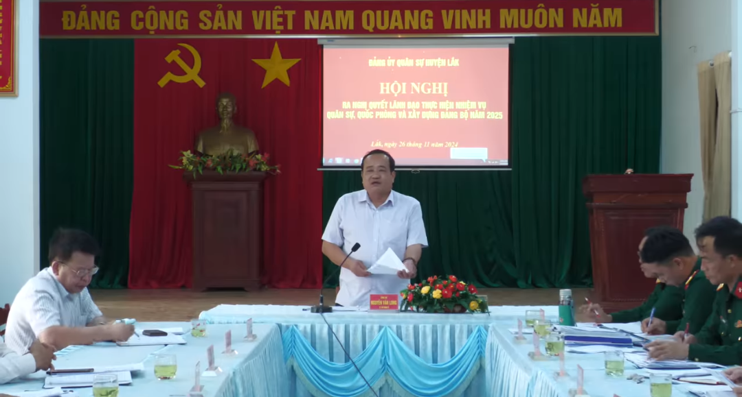 Hội nghị Đảng ủy Quân sự huyện Lắk ra Nghị quyết lãnh đạo thực hiện nhiệm vụ năm 2025