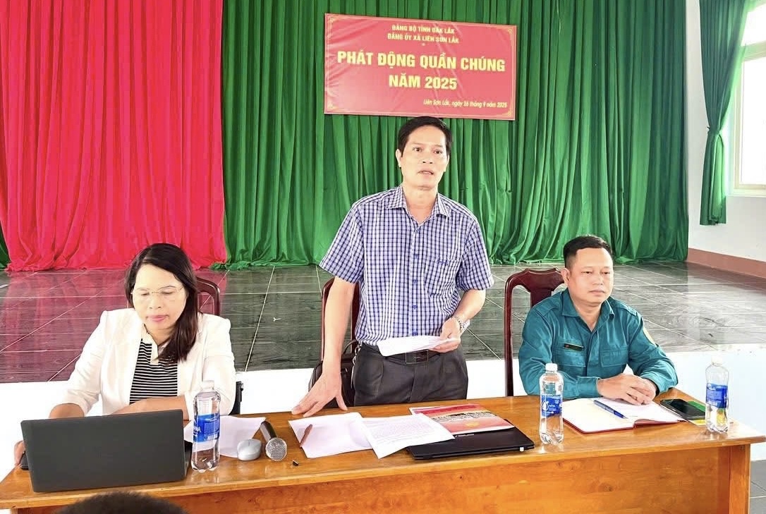Xã Liên Sơn Lắk: tổ công tác số 3 tổ chức hội nghị phát động quần chúng năm 2025