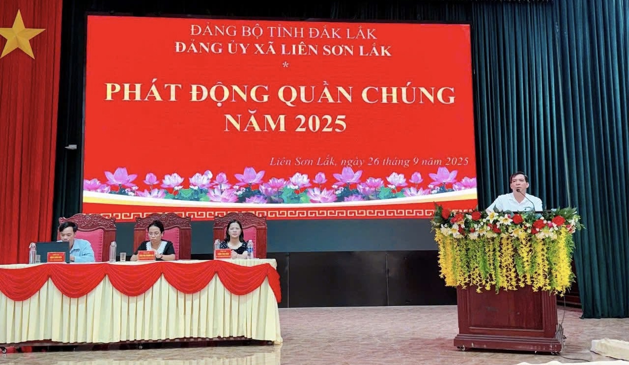 Xã Liên Sơn Lắk: tổ công tác số 1 tổ chức hội nghị phát động quần chúng năm 2025