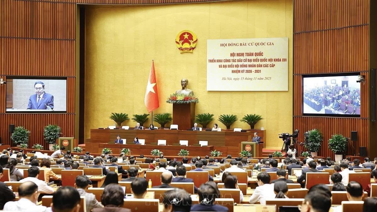 Xã Liên Sơn Lắk tham dự hội nghị trực tuyến quán triệt triển khai công tác bầu cử đại biểu quốc hội khoá XVI và đại biểu HĐND các cấp