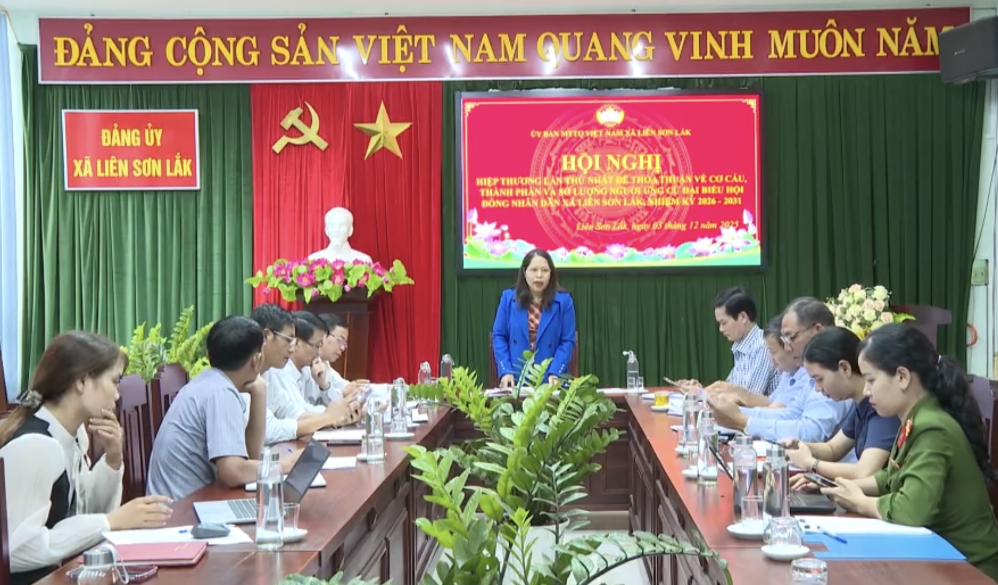 Hội nghị hiệp thương lần thứ nhất giới thiệu người ứng cử đại biểu HĐND xã Liên Sơn Lắk nhiệm kỳ 2026 – 2031